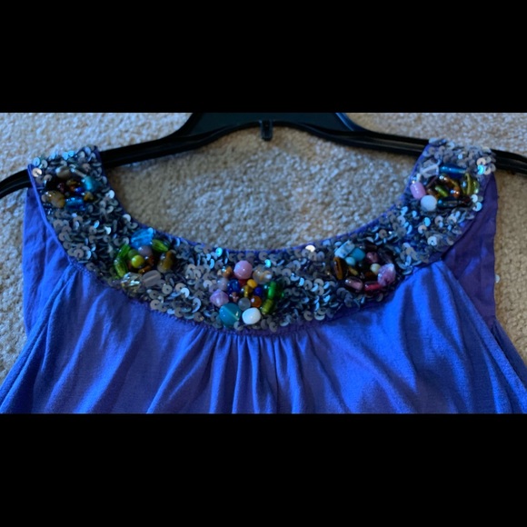 Hannah Jo Beautiful Sleeveless Embellished Top Lrg - Picture 12 of 12